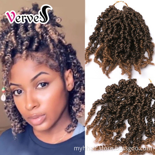 Synthetic Crochet Hair Extensions 10 inch 15 strands/pack Ombre Crochet Twist Braids Fiber Spring Pre-twisted Braids